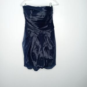 White by Vera Wang navy strapless dress size 8